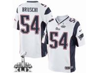 Youth Nike New England Patriots #54 Tedy Bruschi White Super Bowl XLIX NFL Jersey