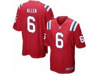 Youth Nike New England Patriots #6 Ryan Allen Red Alternate NFL Jersey