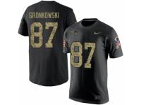 Youth Nike New England Patriots #87 Rob Gronkowski Black Camo Salute to Service T-Shirt