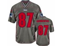 Youth Nike New England Patriots #87 Rob Gronkowski Grey Vapor NFL Jersey