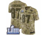 Youth Nike New England Patriots #87 Rob Gronkowski Limited Camo 2018 Salute to Service Super Bowl LIII Bound NFL Jersey