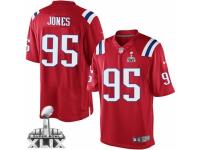 Youth Nike New England Patriots #95 Chandler Jones Red Alternate Super Bowl XLIX NFL Jersey