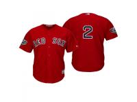 Youth Red Sox 2018 World Series Majestic Scarlet Xander Bogaerts Cool Base Player Number Jersey