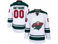 Youth Reebok Minnesota Wild Customized Premier White Away NHL Jersey