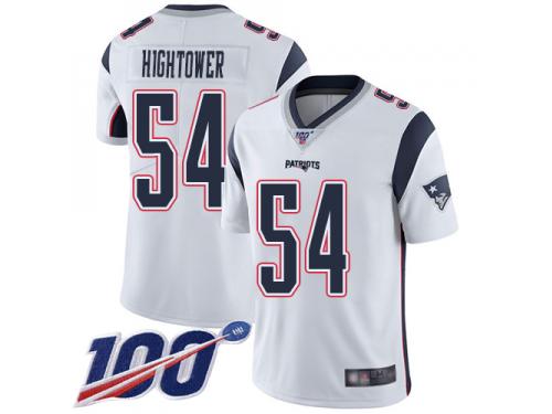 #54 Limited Dont'a Hightower White Football Road Youth Jersey New England Patriots Vapor Untouchable 100th Season