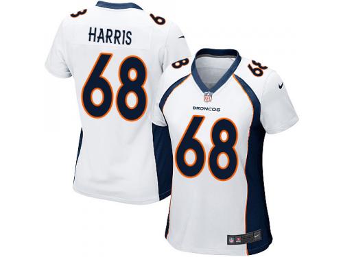 #68 Ryan Harris Denver Broncos Road Jersey _ Nike Women's White NFL Game