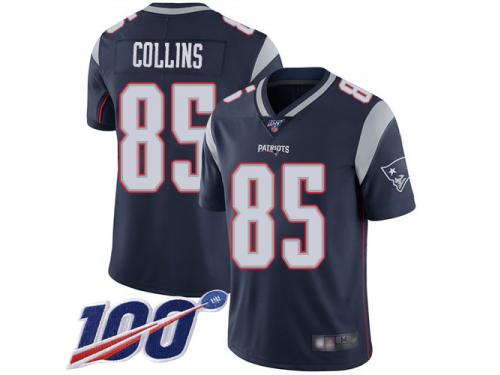#85 Limited Jamie Collins Navy Blue Football Home Youth Jersey New England Patriots Vapor Untouchable 100th Season