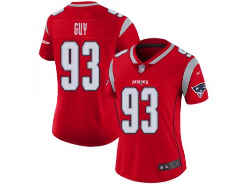 #93 Limited Lawrence Guy Red Football Women's Jersey New England Patriots Inverted Legend
