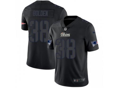 Limited Men's Brandon Bolden New England Patriots Nike Jersey - Black Impact Vapor Untouchable