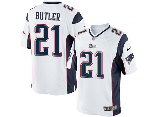 Men Nike NFL New England Patriots #21 Malcolm Butler Road White Limited Jersey