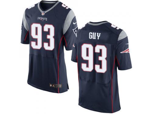 Men's Elite Lawrence Guy #93 Nike Navy Blue Home Jersey - NFL New England Patriots