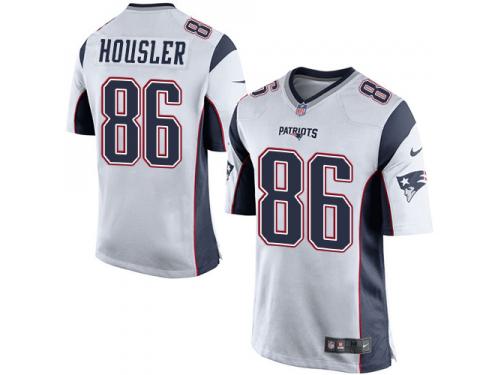 Men's Game Rob Housler #86 Nike White Road Jersey - NFL New England Patriots