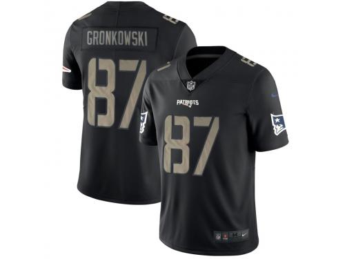 Men's New England Patriots #87 Rob Gronkowski Black Impact Limited Stitched NFL Jersey