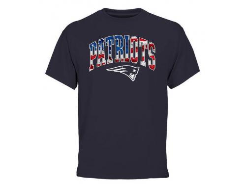 Men's New England Patriots Pro Line Navy Banner Wave T-Shirt