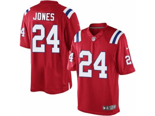 Men's Nike New England Patriots #24 Cyrus Jones Limited Red Alternate NFL Jersey