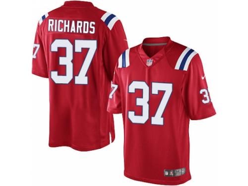 Men's Nike New England Patriots #37 Jordan Richards Limited Red Alternate NFL Jersey