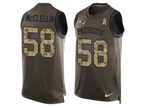 Men's Shea McClellin #58 Nike Green Jersey - NFL New England Patriots Salute to Service Tank Top