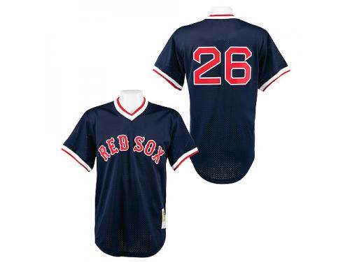 Navy Blue 1991 Throwback Wade Boggs Men #26 Mitchell And Ness MLB Boston Red Sox Jersey