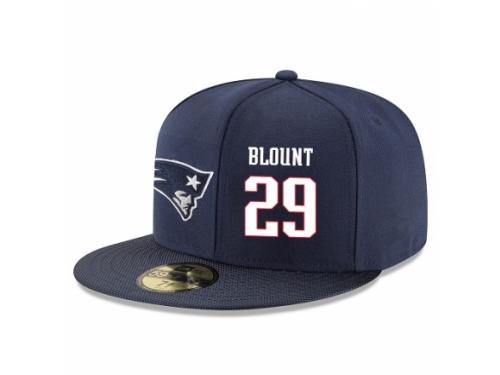 NFL New England Patriots #29 LeGarrette Blount Snapback Adjustable Player Hat - Navy White