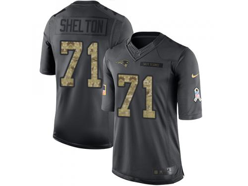 Nike Danny Shelton Limited Black Men's Jersey - NFL New England Patriots #71 2016 Salute to Service