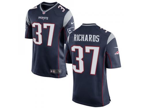 Nike Jordan Richards Game Navy Blue Home Youth Jersey - NFL New England Patriots #37