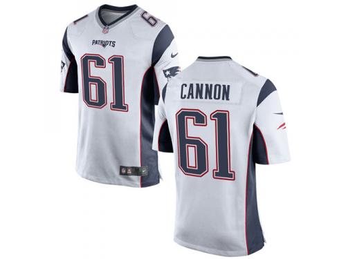 Nike Marcus Cannon Game White Road Youth Jersey - NFL New England Patriots #61