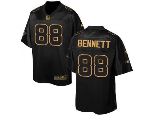 Nike Men's Martellus Bennett Elite Black Jersey - New England Patriots NFL #88 Pro Line Gold