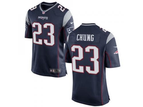 Nike Patrick Chung Game Navy Blue Home Youth Jersey - NFL New England Patriots #23