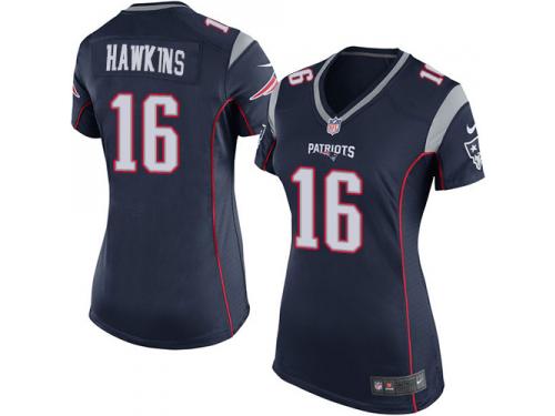 Women's Game Andrew Hawkins #16 Nike Navy Blue Home Jersey - NFL New England Patriots