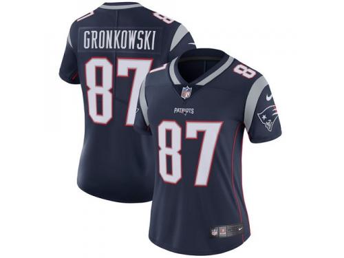Women's Limited Rob Gronkowski #87 Nike Navy Blue Home Jersey - NFL New England Patriots Vapor Untouchable