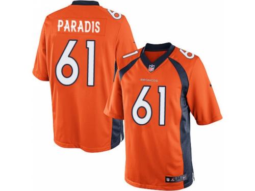 Youth Nike Denver Broncos 61 Matt Paradis Orange Team Color NFL Jersey