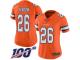 #26 Limited Isaac Yiadom Orange Football Women's Jersey Denver Broncos Rush Vapor Untouchable 100th Season