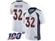 #32 Limited Andy Janovich White Football Road Men's Jersey Denver Broncos Vapor Untouchable 100th Season