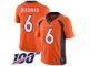 #6 Limited Colby Wadman Orange Football Home Youth Jersey Denver Broncos Vapor Untouchable 100th Season