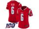 #6 Limited Ryan Allen Red Football Women's Jersey New England Patriots Inverted Legend 100th Season