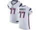 #77 Elite Michael Bennett White Football Road Men's Jersey New England Patriots Vapor Untouchable