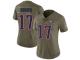 Antonio Brown Women's Limited Olive Jersey Football New England Patriots 2017 Salute to Service #17