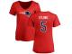 Danny Etling Women's Red Nike NFL New England Patriots T-Shirt Name & Number Logo Slim Fit #5