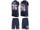 Isaiah Wynn Men's Limited Navy Blue Jersey Nike NFL New England Patriots Tank Top Suit #76