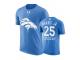 Men Denver Broncos Chris Harris Jr #25 Powder Blue Father Day Gift With Message T-Shirt