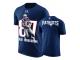 Men New England Patriots #87 Rob Gronkowski 2018 Top Players Silhouette Navy T-Shirt