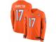 Men Nike Denver Broncos #17 DaeSean Hamilton Limited Orange Therma Long Sleeve NFL Jersey