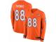 Men Nike Denver Broncos #88 Demaryius Thomas Limited Orange Therma Long Sleeve NFL Jersey