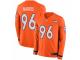 Men Nike Denver Broncos #96 Shelby Harris Limited Orange Therma Long Sleeve NFL Jersey