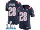 Men Nike New England Patriots #28 James White Limited Navy Blue Rush Vapor Untouchable Super Bowl LII NFL Jersey