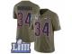 Men Nike New England Patriots #34 Rex Burkhead Limited Olive 2017 Salute to Service Super Bowl LIII Bound NFL Jersey