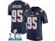 Men Nike New England Patriots #95 Derek Rivers Limited Navy Blue Rush Vapor Untouchable Super Bowl LII NFL Jersey