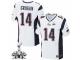 Men's Nike New England Patriots #14 Steve Grogan Elite White Super Bowl XLIX NFL Jersey