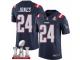 Men's Nike New England Patriots #24 Cyrus Jones Limited Navy Blue Rush Super Bowl LI 51 NFL Jersey