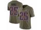 Men's Nike New England Patriots #25 Eric Rowe Limited Olive 2017 Salute to Service NFL Jersey
